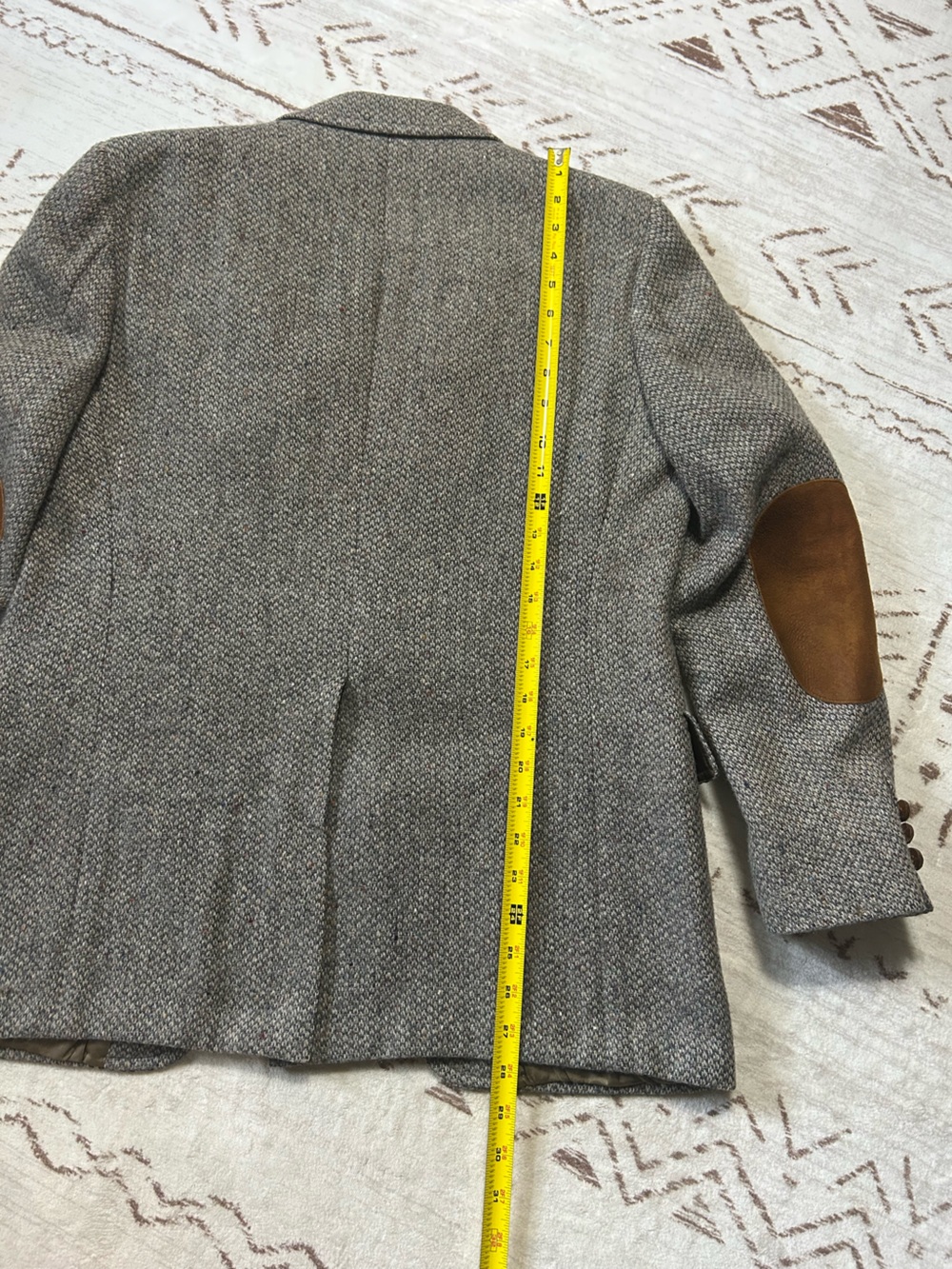 Vintage Palm Beach Men’s 100% Wool Blazer Suede Elbow Patch Sport Coat Preppy - Picture 7 of 9